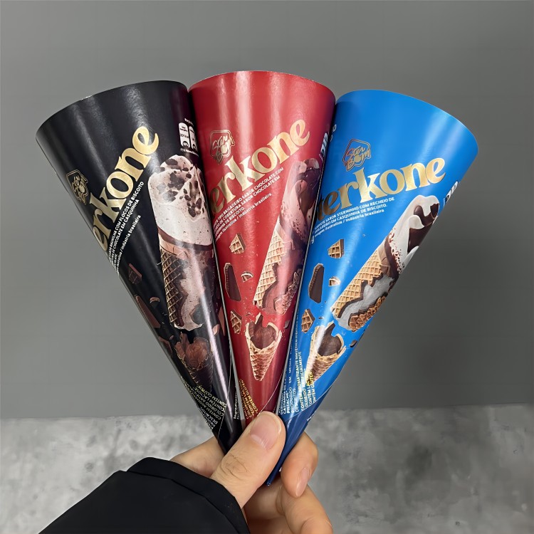 blue silver aluminum ice cream cone sleeves blue silver aluminum ice cream cone sleeves